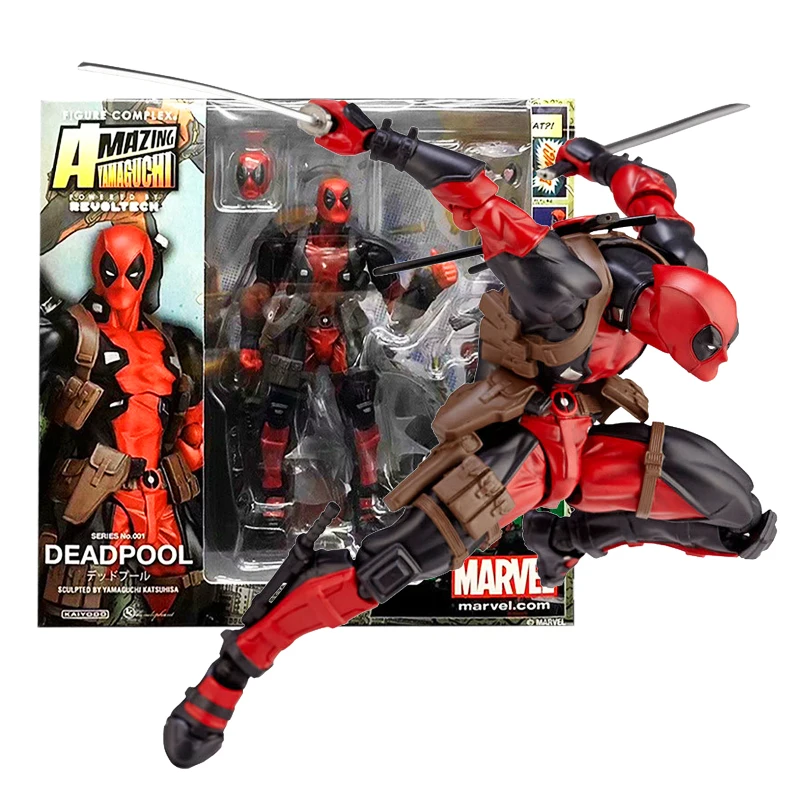 Revoltech Amazing Yamaguchi Deadpool Action Figure X-Men Movable Collection - £28.63 GBP+