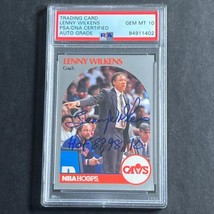 1990 NBA Hoops #309 Lenny Wilkens Signed Card Auto Grade 10 PSA Slabbed Cavalier - £39.86 GBP