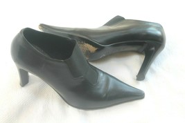 Via Spiga Women&#39;s black leather slip on ankle booties sz.US 6.5  - £23.73 GBP