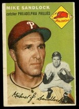 Vintage 1954 Baseball Trading Card TOPPS 104 MIKE SANDLOCK Philadelphia Phillies - £11.56 GBP