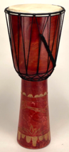 Djembe Hand Drum-Hand Carved Giraffe-22.5” Tall - £89.48 GBP