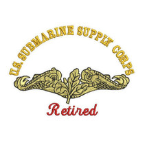 US Submarine Supply Corps Retired Embroidered Polo Shirt - $29.95+