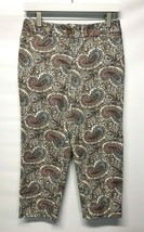 Talbots Perfect Crop Pants Stretch Cotton Blend Paisley Spring Summer 2P - £19.28 GBP