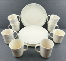 Corelle Blue Lily (8) Dinner Plates (4) Mugs (4) Cups Set Vintage Corning LOT - £69.73 GBP