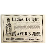 Ayers Hair Vigor Medicine 1894 Advertisement Victorian Worlds Fair ADBN1ee - $19.99