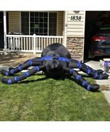 VTG &#39;02 Halloween Gemmy 8ft Giant Spider Airblown Light Up Inflatable Works - $94.05