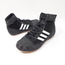 Adidas HVC 2 Youth Wrestling Shoes Sneakers L Black White AQ3327 | Boy’s... - $18.00