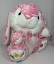 Dan Dee sitting plush Easter bunny rabbit light pink white pastel egg fe... - £11.84 GBP