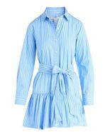 New Free Assembly Womens Belted Bubble 100% Cotton Mini Dress w/Long Sle... - $271.43 MXN