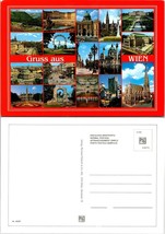 Austria Vienna Attractions St. Stephen&#39;s Cathedral Ferris Wheel VTG Postcard - £7.48 GBP