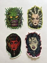 Set Of 4 Horror Monster Vampire Vintage Horror Die Cut Vinyl Stickers - £11.18 GBP