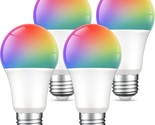 Ghome Smart Light Bulbs, A19 E26 Color Changing Led Bulb Works, 4 Pack(W... - $35.95