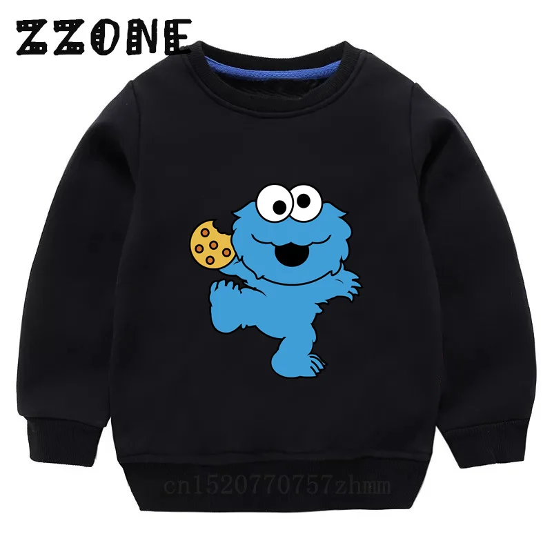 Kids Sweatshirts The Sesame Street Cookie  and Elmo  Funny Children Hoodies Baby - £76.94 GBP