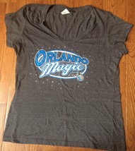 Orlando Magic V Neck T Shirt Size Large Rhinestones Gray - £9.58 GBP