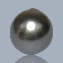 Oval Round 20.8 Carat 13.9 x 14.1mm Tahitian South Sea Peacock Gray Green Pearl - $105.19