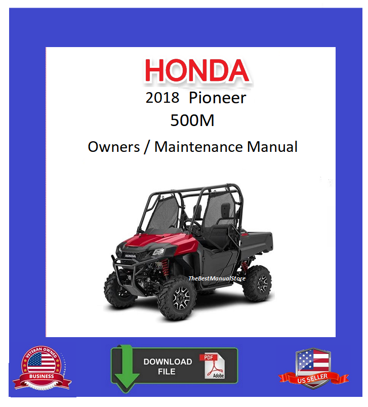 2018 Honda Pioneer 500 SXS Owners / Maintenance Manual - $12.95