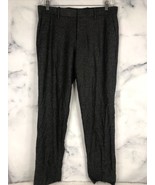 Gap Men&#39;s Slim Fit Charcoal Gray Wool Blend Dress Pants 34x34 - $263.79 MXN