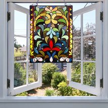 Fine Art Lighting Tiffany Stained Glass Panel Multicolor, Window Panel Hanging - £215.81 GBP