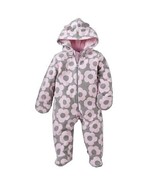 Girl Carters Snowsuit Pram Bunting Outerwear Jacket 6M Ears Pink Grey Fl... - $535.07 MXN