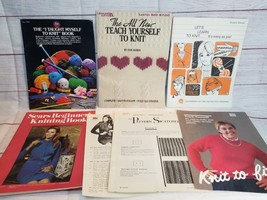 Knitting for Beginners Books Leisure Arts Boye Sears Some VINTAGE Lot of 5 Plus - £10.08 GBP
