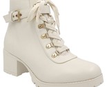Wild Pair Women Block Heel Combat Boots Hillari Size US 9.5M Off White S... - £25.70 GBP