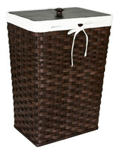 30 Gallon Trash Basket - Large Amish Hand Woven With Birch Wood Lid Usa Handmade - £160.83 GBP+