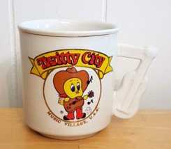 Conway Twitty City Coffee Mug Guitar Handle Rare Yellow Canary Bird Tea Cup - £62.25 GBP