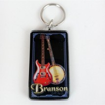 Vintage Branson, Mo. Electric Guitar &amp; Banjo Plastic Keychain - $10.40