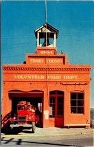 Storey County Volunteer Fire Department Virginia City NV UNP Chrome Postcard L3 - £7.74 GBP