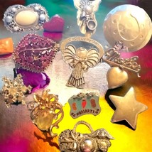 Really beautiful brooches in this 13 piece brooch lot - $37.62