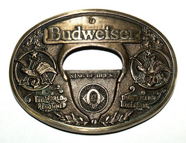 Vintage ADM SOLID BRASS Budweiser Belt Buckle / Bottle Opener - £39.64 GBP