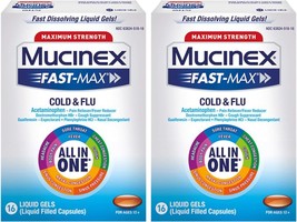 Mucinex Fast-Max Maximum Strength Cold &amp; Flu All in One, Multi-Symptom Relief, P - $44.99