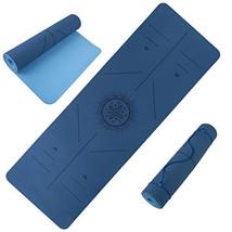 Yoga Mat with Alignment Marks - Lightweight Exercise Mat with Carry Stra... - $120.73 CAD