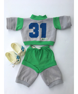 Vtg Authentic Cabbage Patch Kids Jogger Outfit Clothes Shoes Green Gray ... - £25.17 GBP