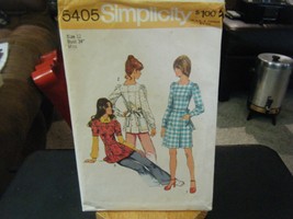 Simplicity 5405 Misses Square Neck Mini Dress or Tunic Pattern - Size 12 Bust 34 - $8.02