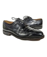 Johnston Murphy Heritage Black Wingtip Oxford Shoes Mens Size 10 D Wide - £27.65 GBP