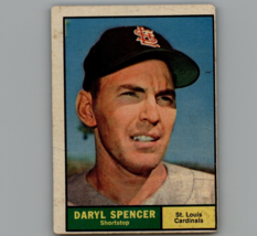 1961 Topps Baseball Daryl Spencer #357 St. Louis Cardinals - £2.38 GBP