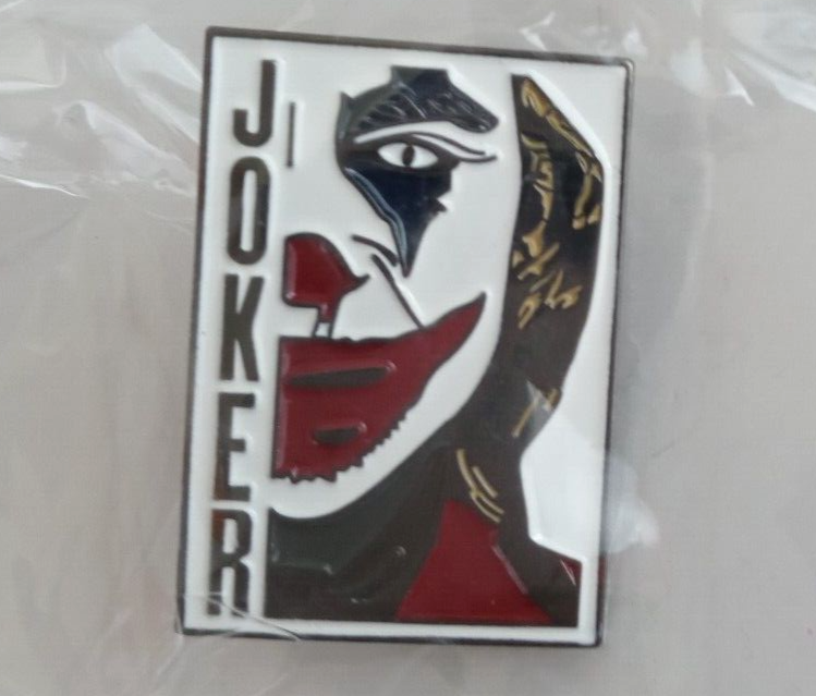 Primary image for New The Joker On White Joker Card Enamel Lapel Hat Pin