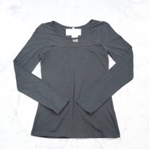 Bozzolo Shirt Womens S Black Plain Long Sleeve Round Neck Casual Outwear - £20.22 GBP