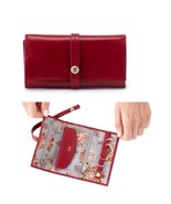 HOBO Allure Leather Jewelry Roll Case, Travel Jewelry Case, Red, NWT - £43.09 GBP