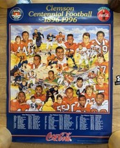1996 Clemson Tigers Football Poster All-Centennial Team (1896-1996) Coca-Cola - £19.77 GBP