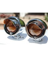 Chrome Amber Custom Marker Lights Pair Custom Car Truck Hot Rat Street R... - $41.85