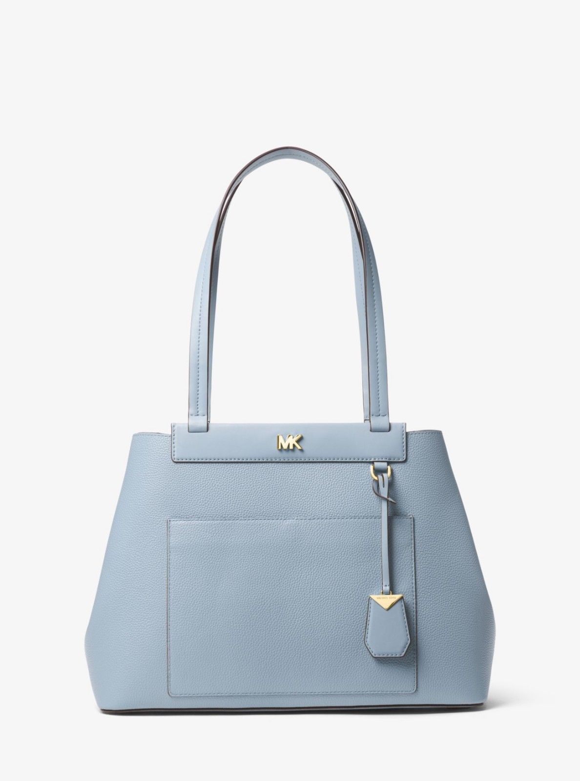 Michael Kors Meredith Medium Leather Tote Bag, Pale Blue handbag satchel NWT - $139.00