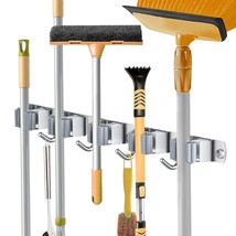 Broom Holder Wall Mount, Mop Holder Organizer Wall Mounted Broom Hanger For Home - £30.83 GBP