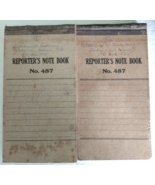 2 Vintage Reporter&#39;s Notebook No 487 ephemera Hawaii geneaology notes Se... - £42.39 GBP