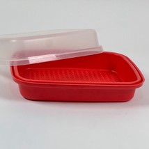 Vintage Tupperware Large Red Season Serve Marinade Container #1295-7 - $18.99