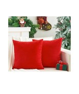 Pack of 2 Christmas Red Pillow Covers 26x26 Inch Decorative Throw Pillow... - $20.30 CAD