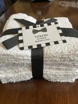 TUXEDO White Washcloth 10 Pack 100% Cotton ( Gift Pack) - £11.08 GBP