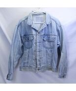 Distressed Jean Jacket Mens Large  Denim - $24.49