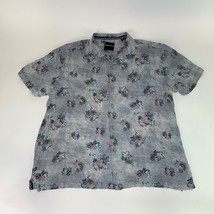 Tommy Bahama Mens Vintage Floral Style Camp Shirt Gray Size XL - $19.96
